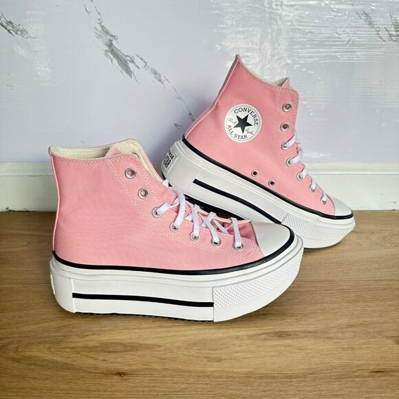 ⭐Converse Chuck Taylor Lift Double Stack Platform 8.5 Women Sneaker Pink A15012C - Picture 1 of 7